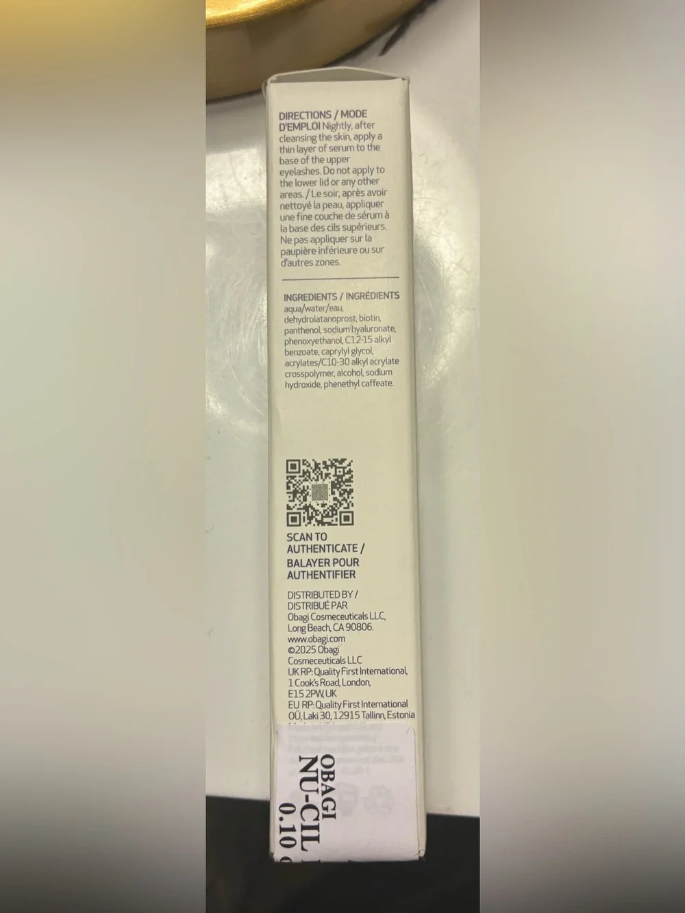 NEW Obagi Medical Nu-Cil Eyelash Enhancing Serum 3mL Authentic Sealed
